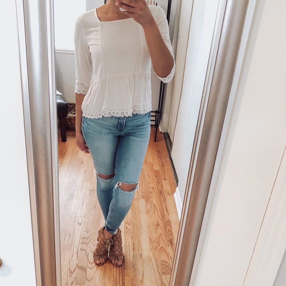LOFT Crochet Peplum